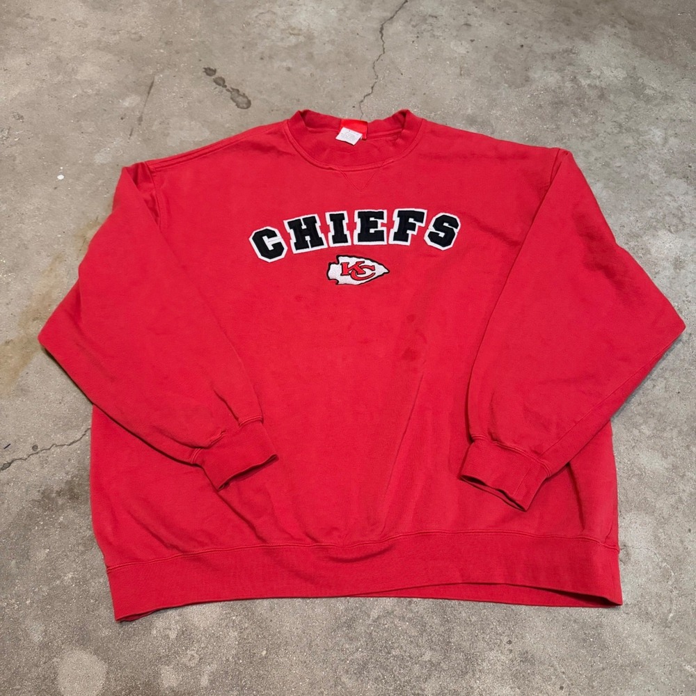 Vintage NFL Kansas City Chiefs Sweatshirt Mens XL Red Pullover Crewneck Graphic